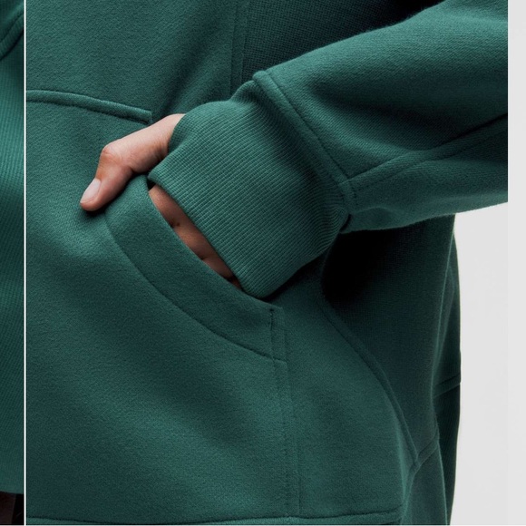 NEW Lululemon Scuba Oversized Funnel-Neck Half Zip Storm Teal Long (M/L) - Picture 4 of 7